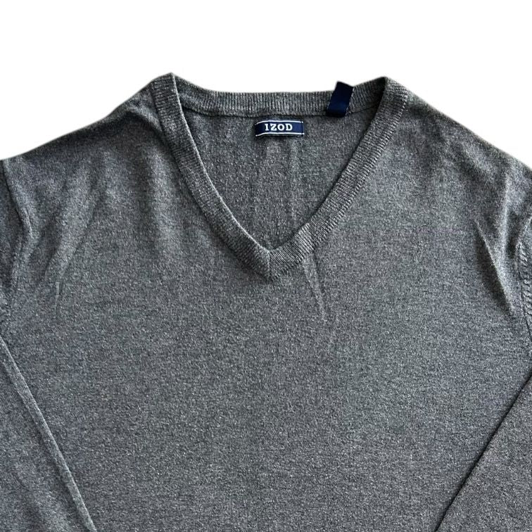 Extra large Izod Grey V-Neck Jumper