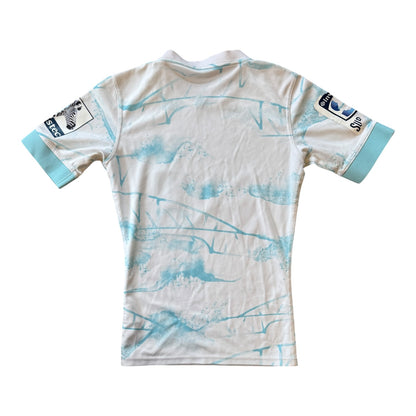 Small Adidas White Auckland Blues Rugby Shirt