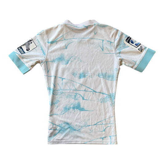 Small Adidas White Auckland Blues Rugby Shirt