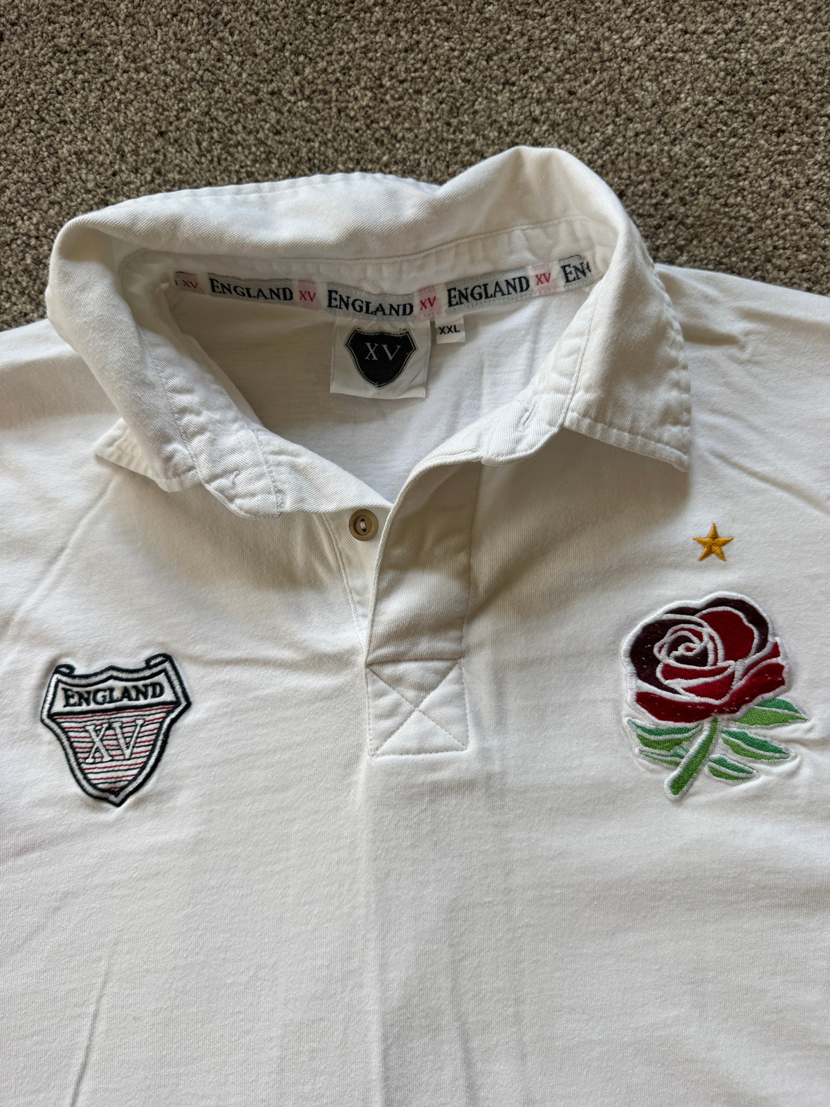 XXL England XV White Rugby Shirt