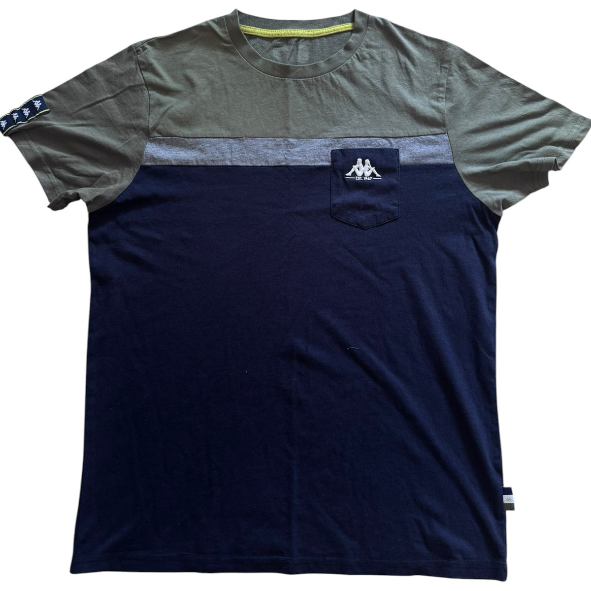 Small Kappa Green, Navy and Grey T-Shirt