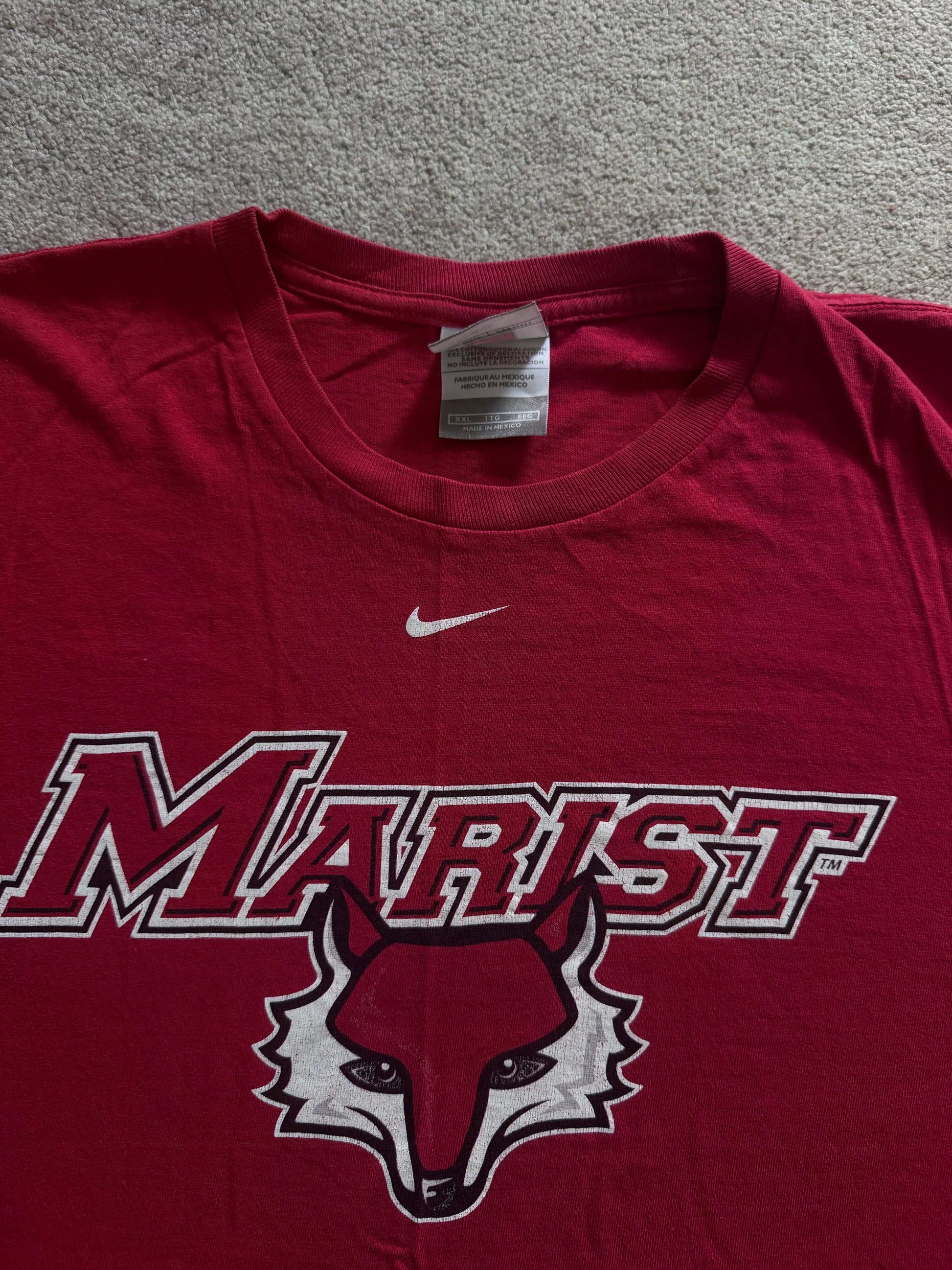 XXL Nike Red Marist Red Foxes American Football T-Shirt