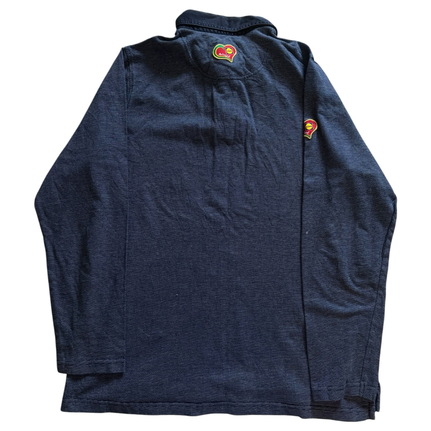 Large Lidl Navy Long Sleeved Polo Shirt