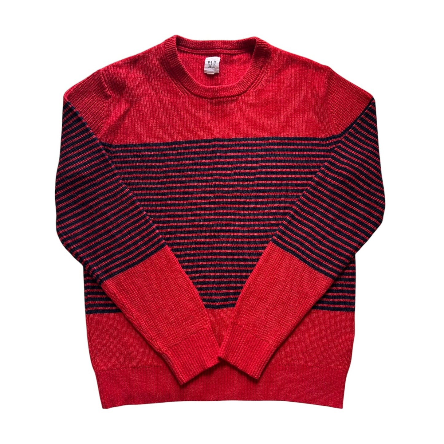 Medium Gap Red and Black Knitted Jumper