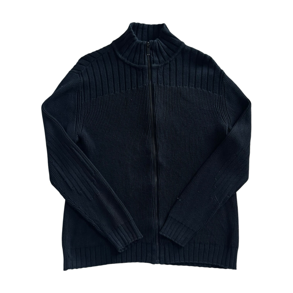 Medium Calvin Klein Black Full Zip Knitted Jumper