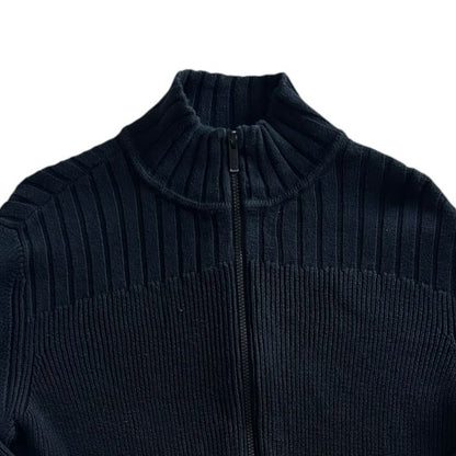 Medium Calvin Klein Black Full Zip Knitted Jumper
