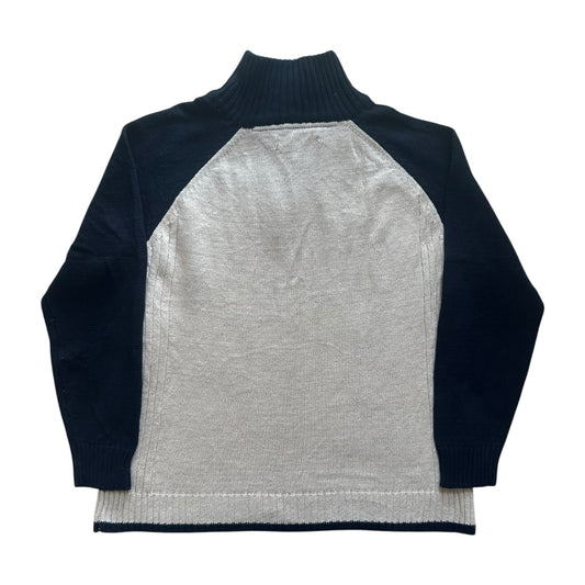 Aged 10-12 Nautica Grey and Navy 1/4 Zip Jumper