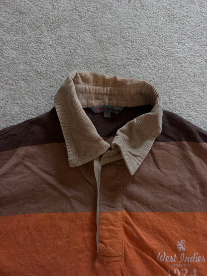 Medium Red Code Brown and Orange West Indies Rugby Shirt