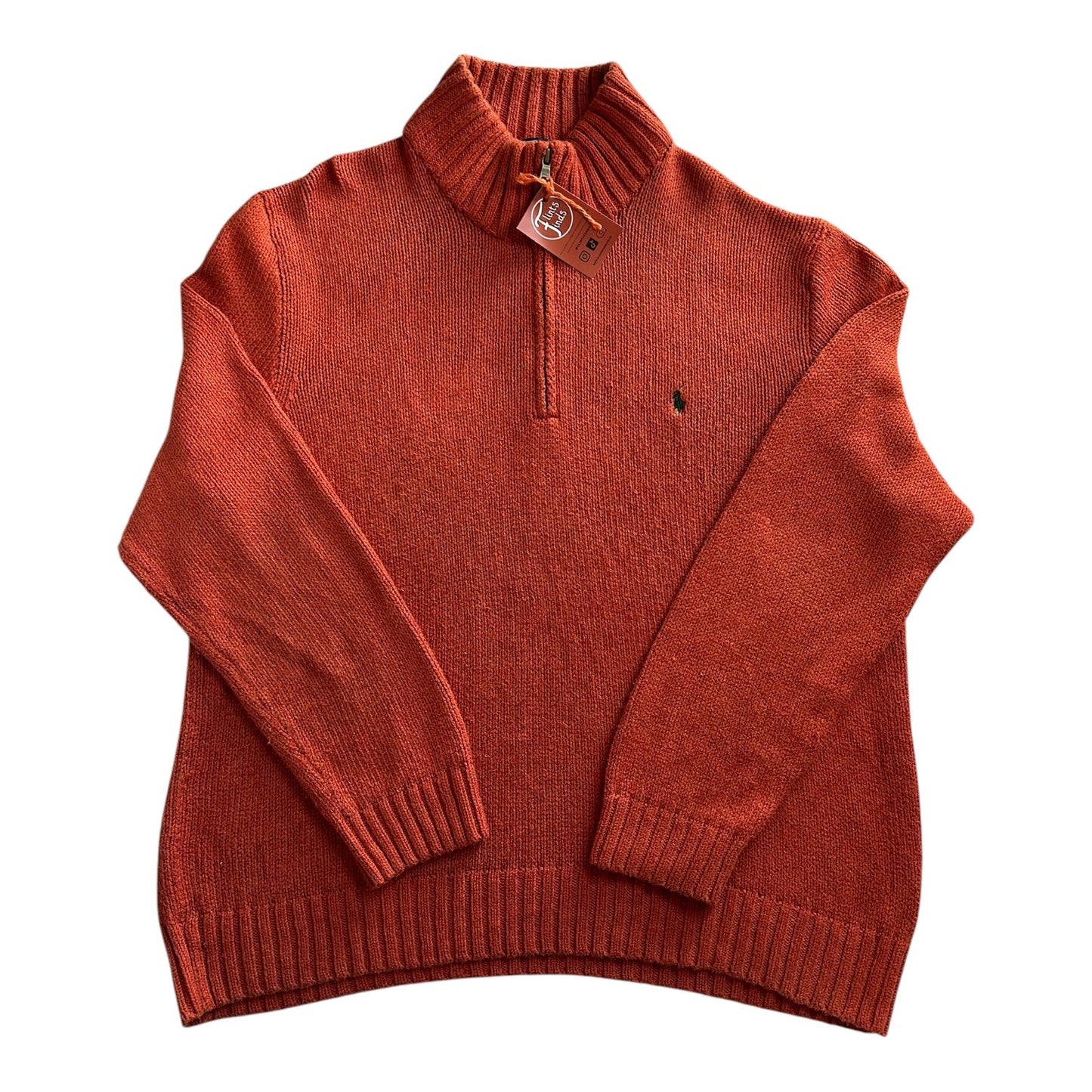 XXL Ralph Lauren Orange Knitted 1/4 Zip