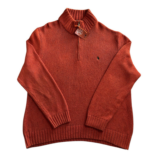 XXL Ralph Lauren Orange Knitted 1/4 Zip