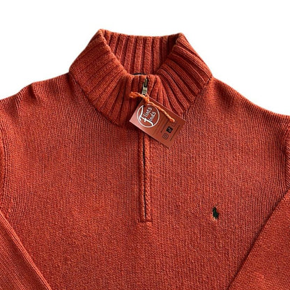 XXL Ralph Lauren Orange Knitted 1/4 Zip