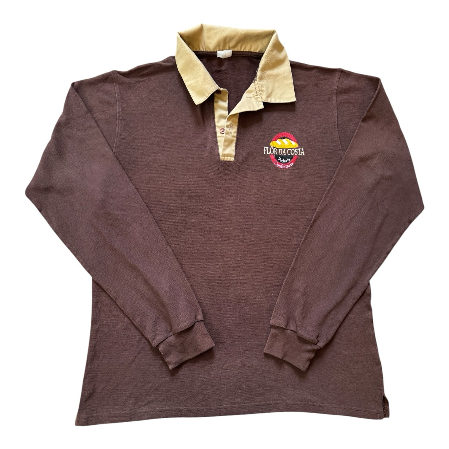 Extra large Flor Da Costa Bakery Brown Rugby Shirt