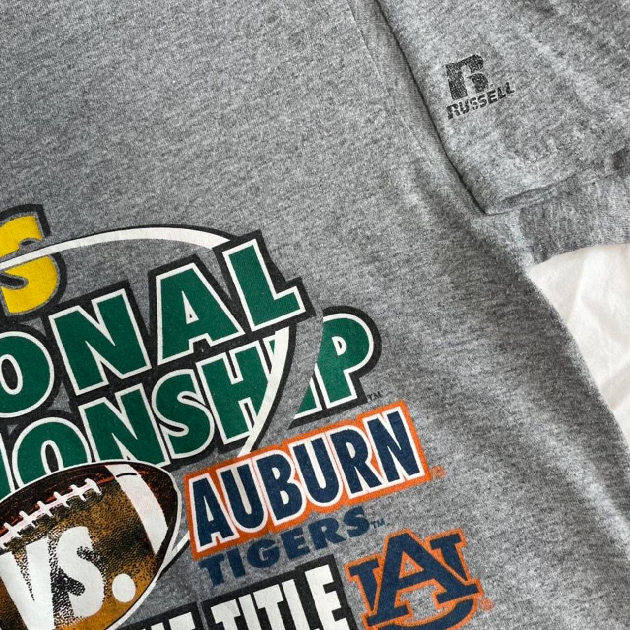 Extra small Russell Athletic Grey Oregon vs Auburn NFL T-Shirt