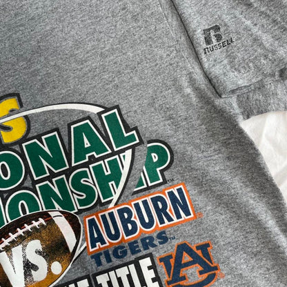 Extra small Russell Athletic Grey Oregon vs Auburn NFL T-Shirt