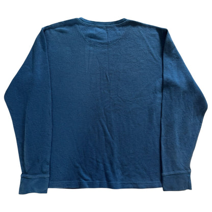 Large L.L.bean Blue Thin Waffle Knit Jumper