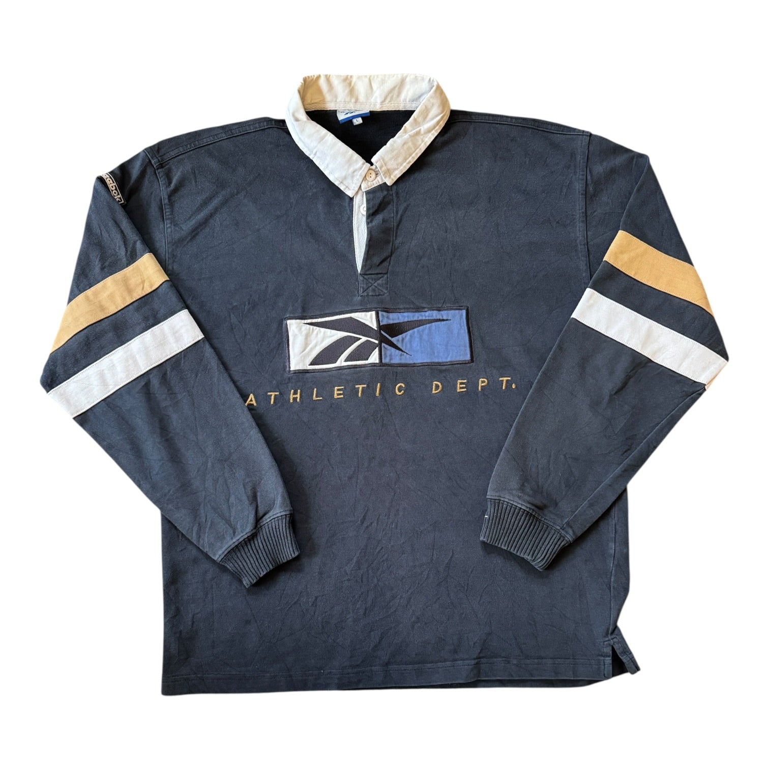 Large Reebok Navy Rugby Shirt