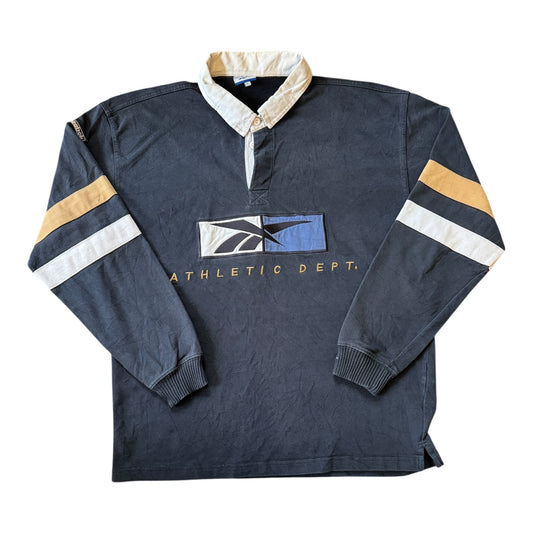 Large Reebok Navy Rugby Shirt