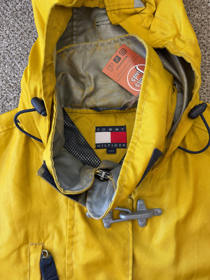 Large 90's Tommy Hilfiger Yellow Sailing Gear Jacket