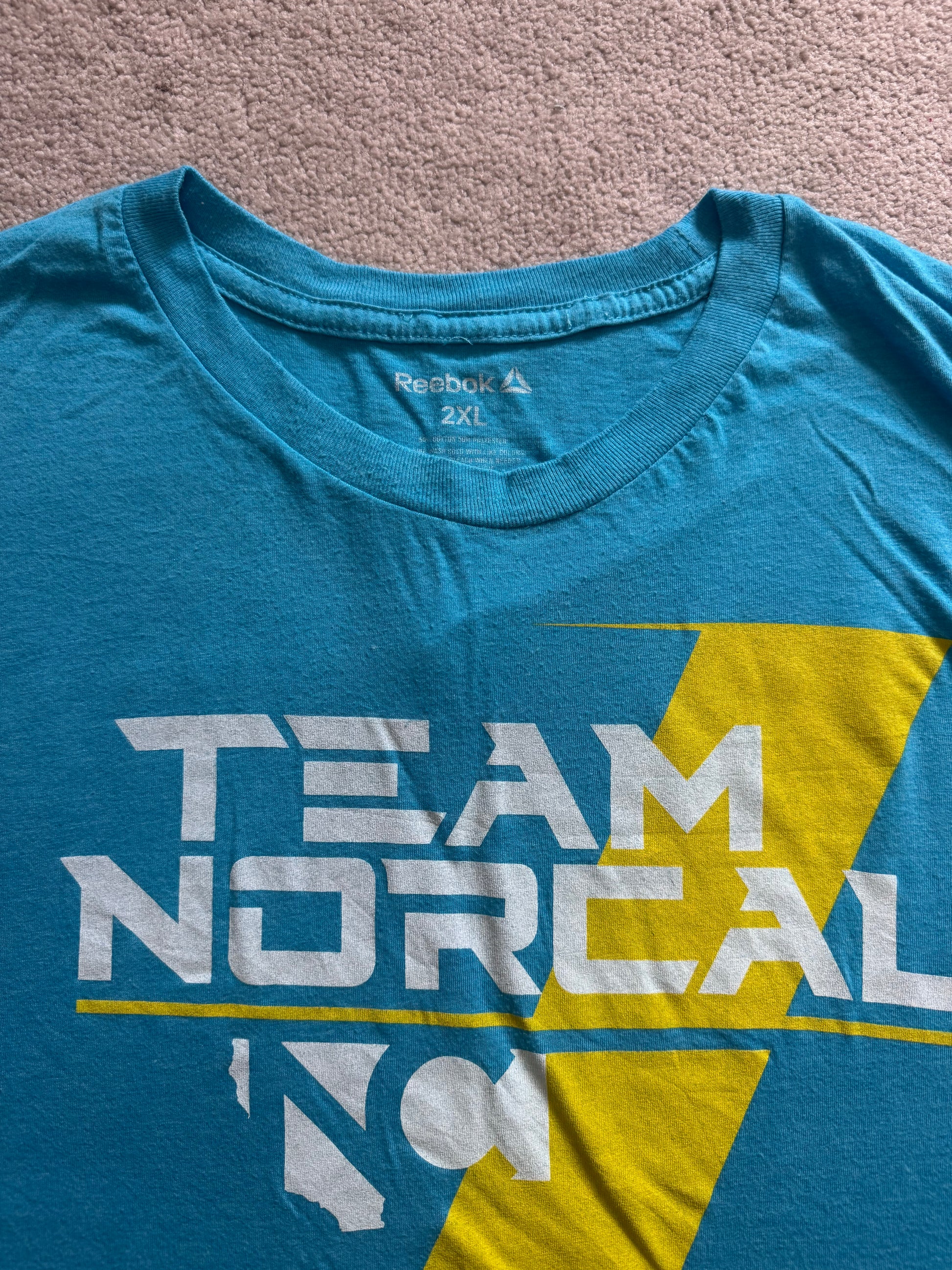 XXL Reebok Blue Team Norcal California T-Shirt