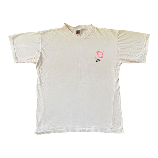 1990s Large Nike Challenge Court Andre Agassi Tennis White T-Shirt