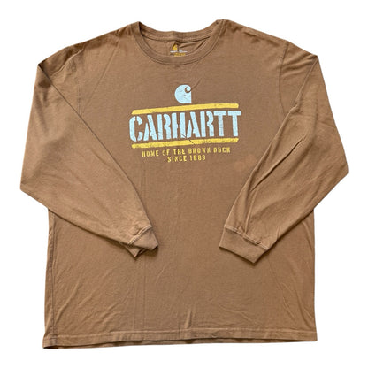 XXL Carhartt Brown Long Sleeved T-Shirt