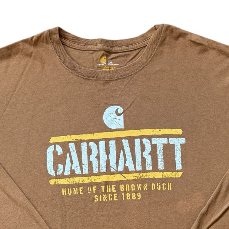XXL Carhartt Brown Long Sleeved T-Shirt