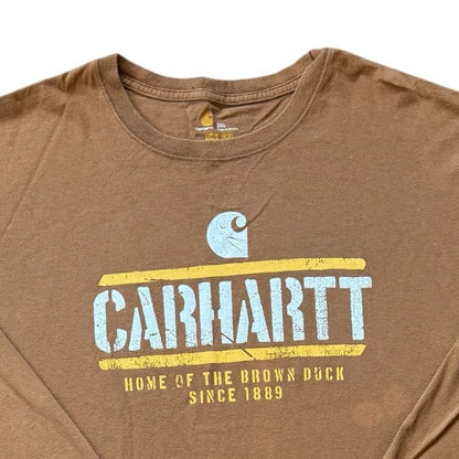 XXL Carhartt Brown Long Sleeved T-Shirt