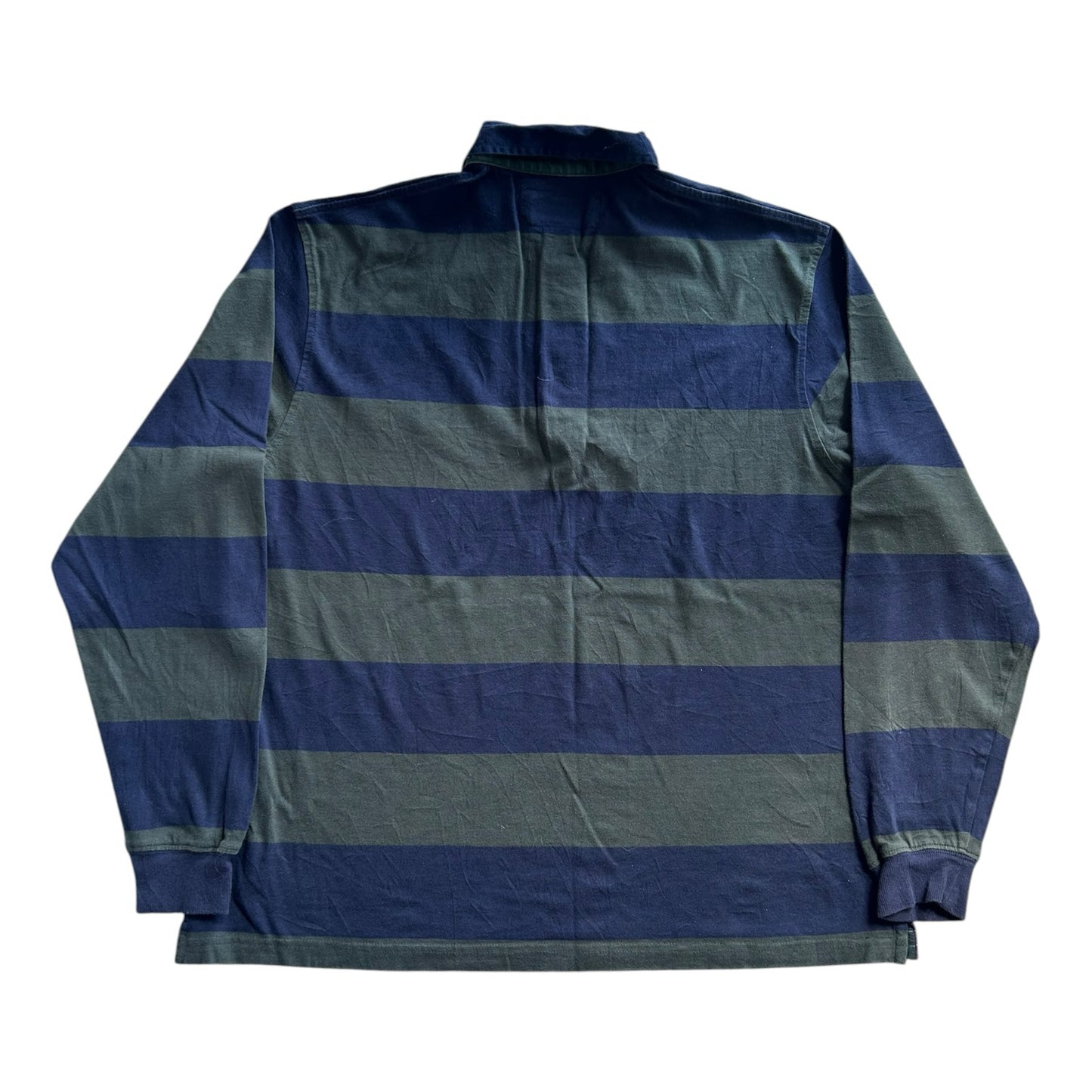 Extra large Emilio Tucci Green and Navy Rugby Shirt