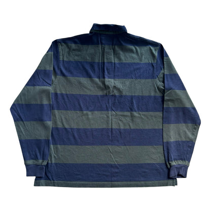 Extra large Emilio Tucci Green and Navy Rugby Shirt