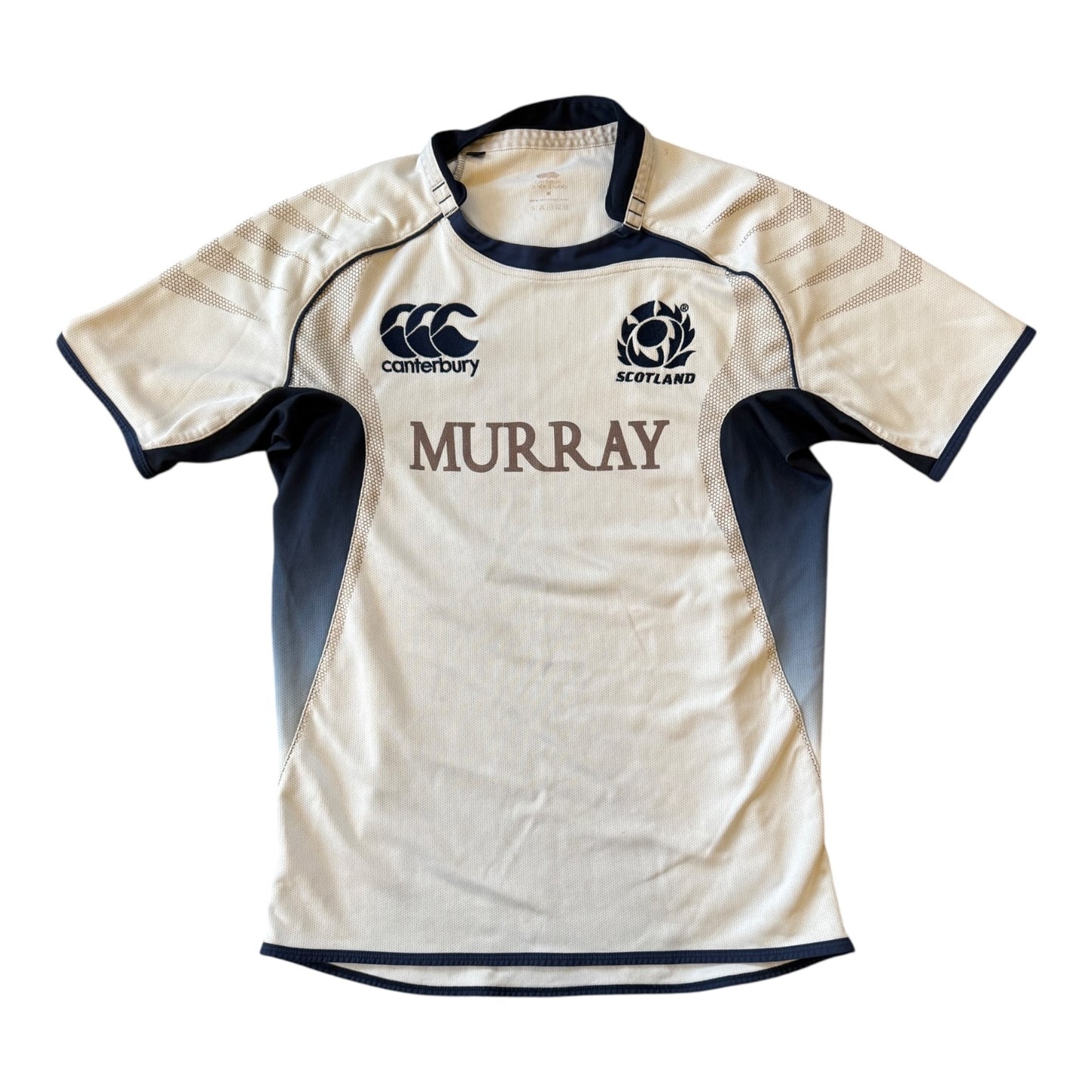 Medium 2009 Canterbury White Scotland Rugby Shirt
