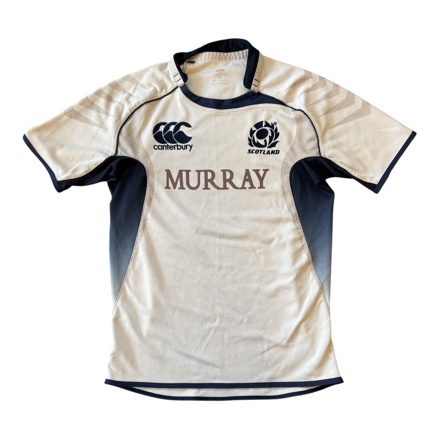 Medium 2009 Canterbury White Scotland Rugby Shirt