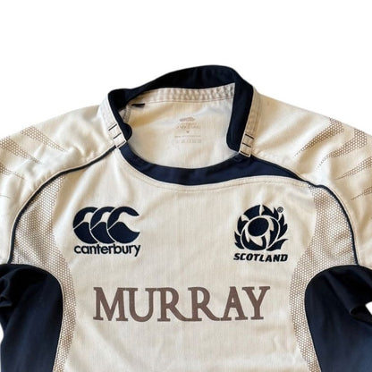 Medium 2009 Canterbury White Scotland Rugby Shirt