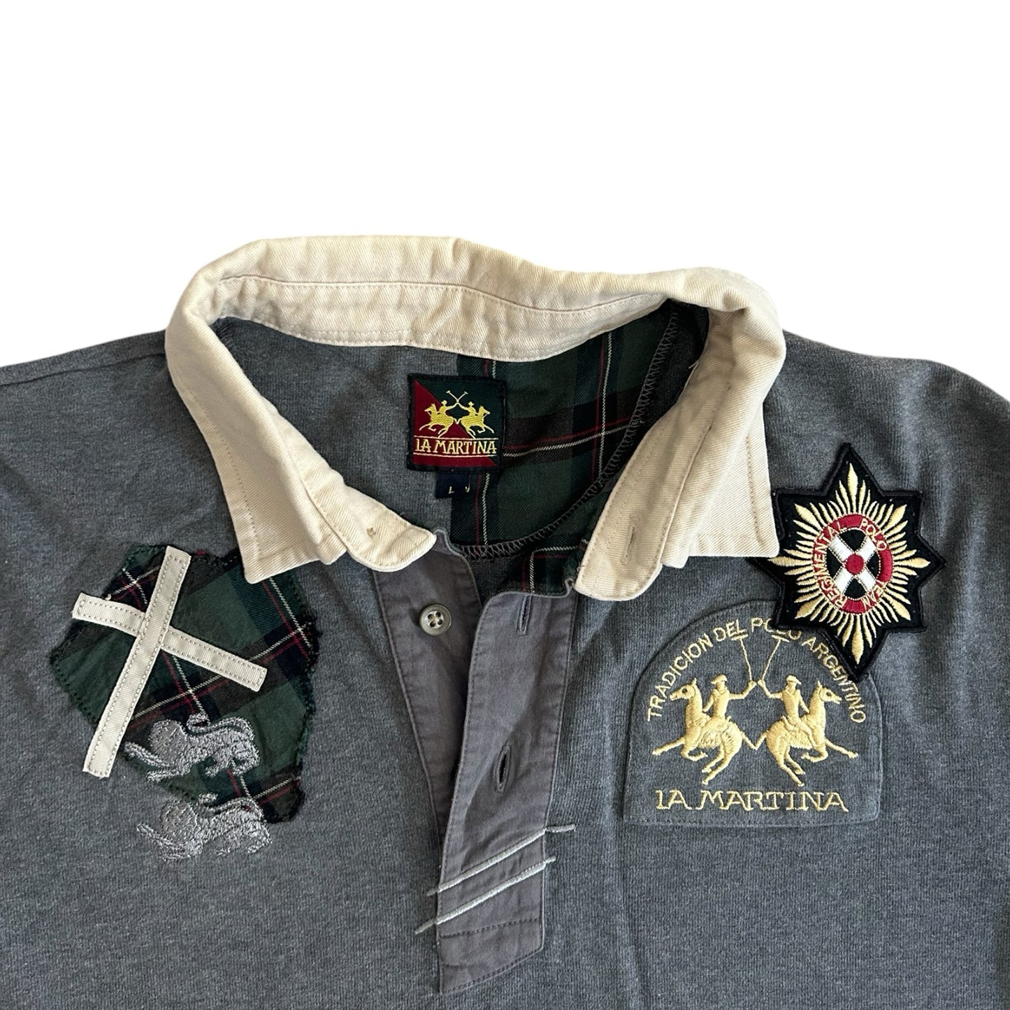 Large La Martina Grey Rugby Shirt