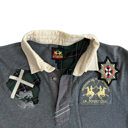 Large La Martina Grey Rugby Shirt