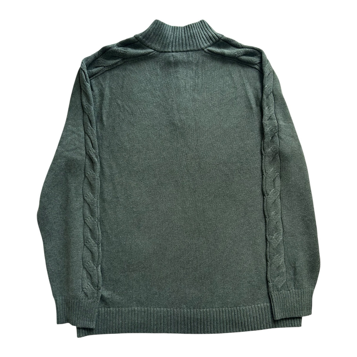 Extra large Nautica Green Cable Knit Sleeve 1/4 Zip