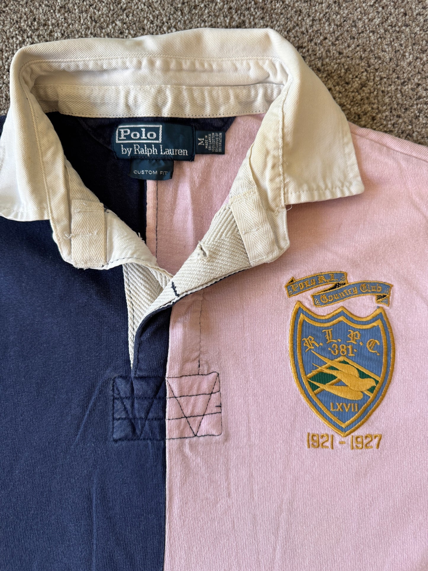 Medium Ralph Lauren Block Coloured Rugby Shirt