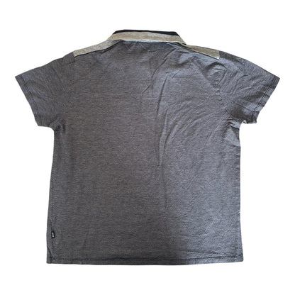 Extra large Hugo Boss Diamond Patterned Grey Polo Shirt