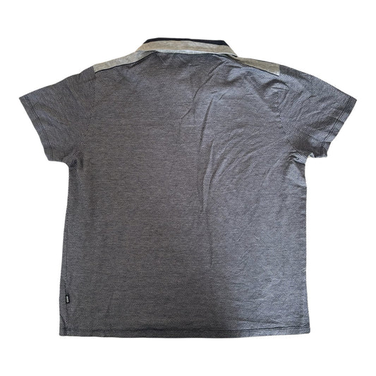 Extra large Hugo Boss Diamond Patterned Grey Polo Shirt