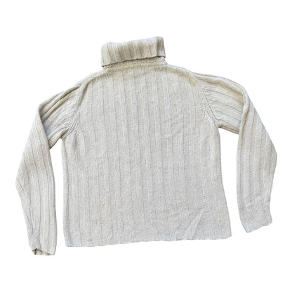 Woman's Small L.L.bean Cream Turtle Neck