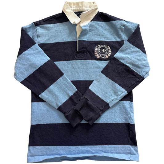 Small Sport-tek Blue and Navy Rugby Shirt