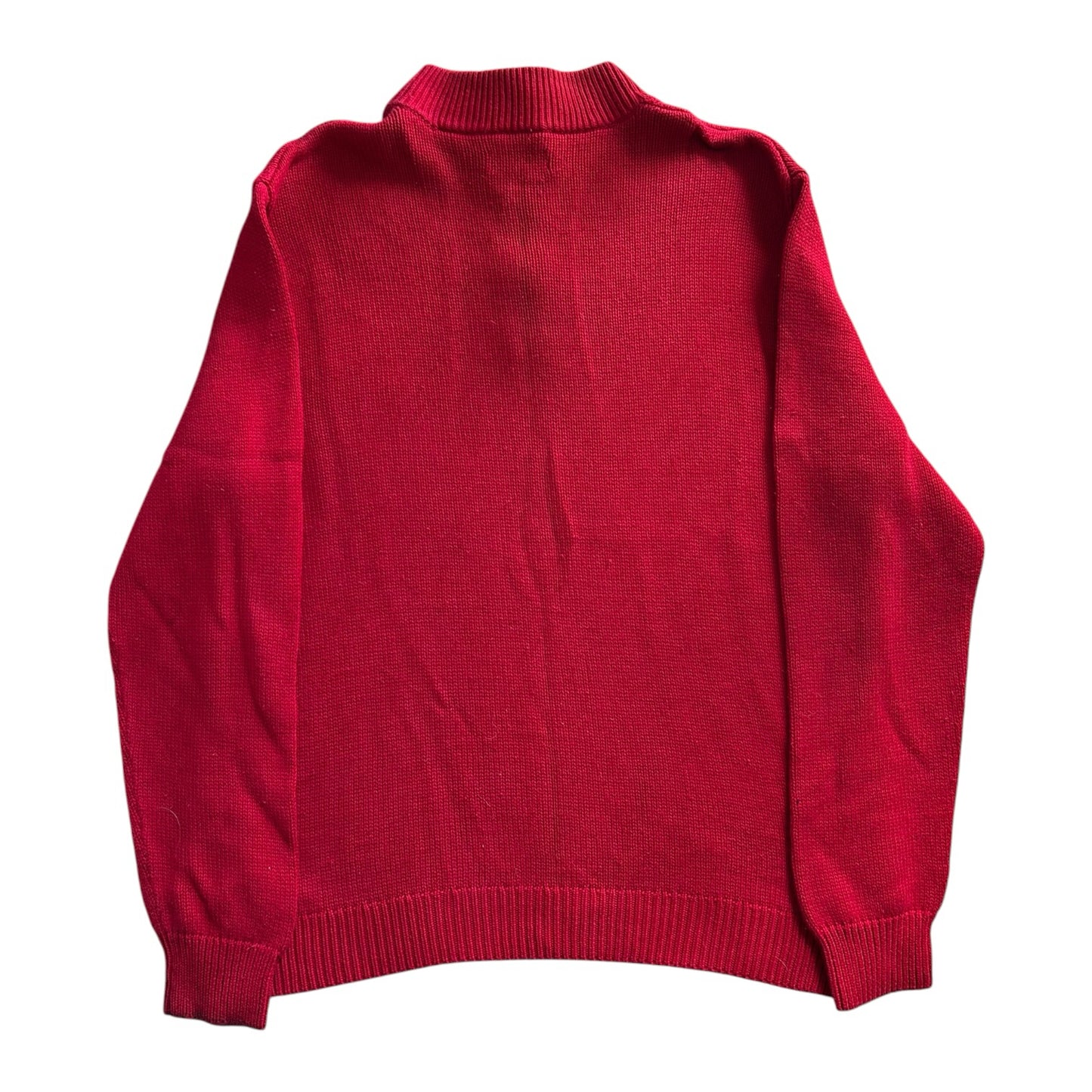 Extra large Chaps Red Heavy Knit 1/4 Zip
