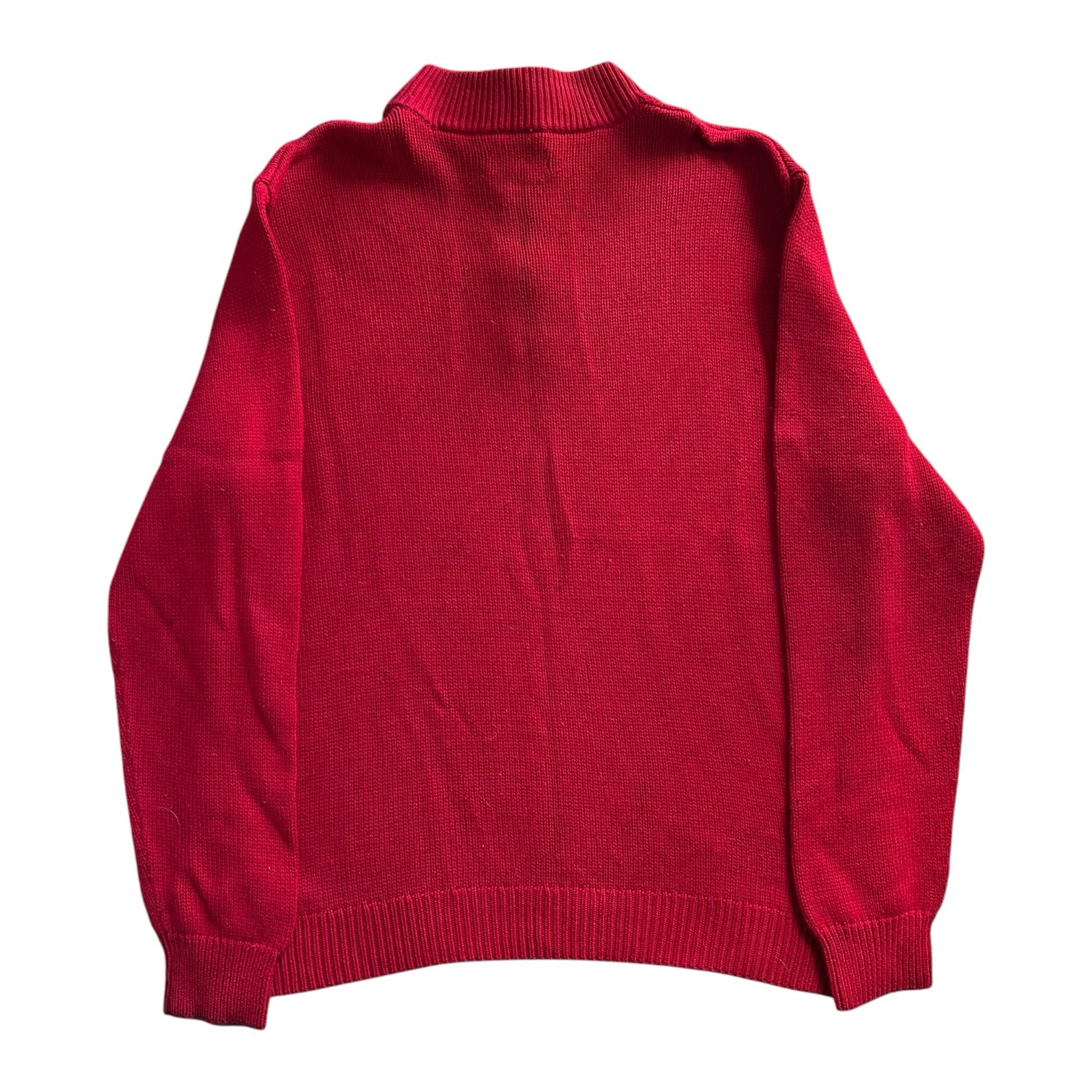 Extra large Chaps Red Heavy Knit 1/4 Zip
