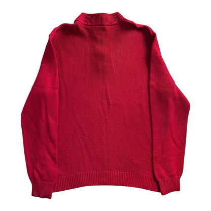 Extra large Chaps Red Heavy Knit 1/4 Zip