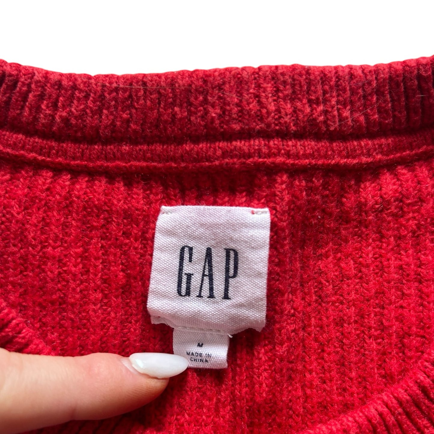 Medium Gap Red and Black Knitted Jumper