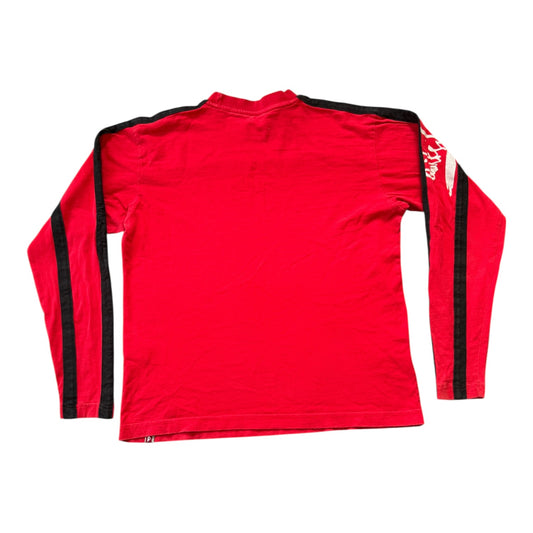 Small Quiksilver Red Long Sleeved T-Shirt