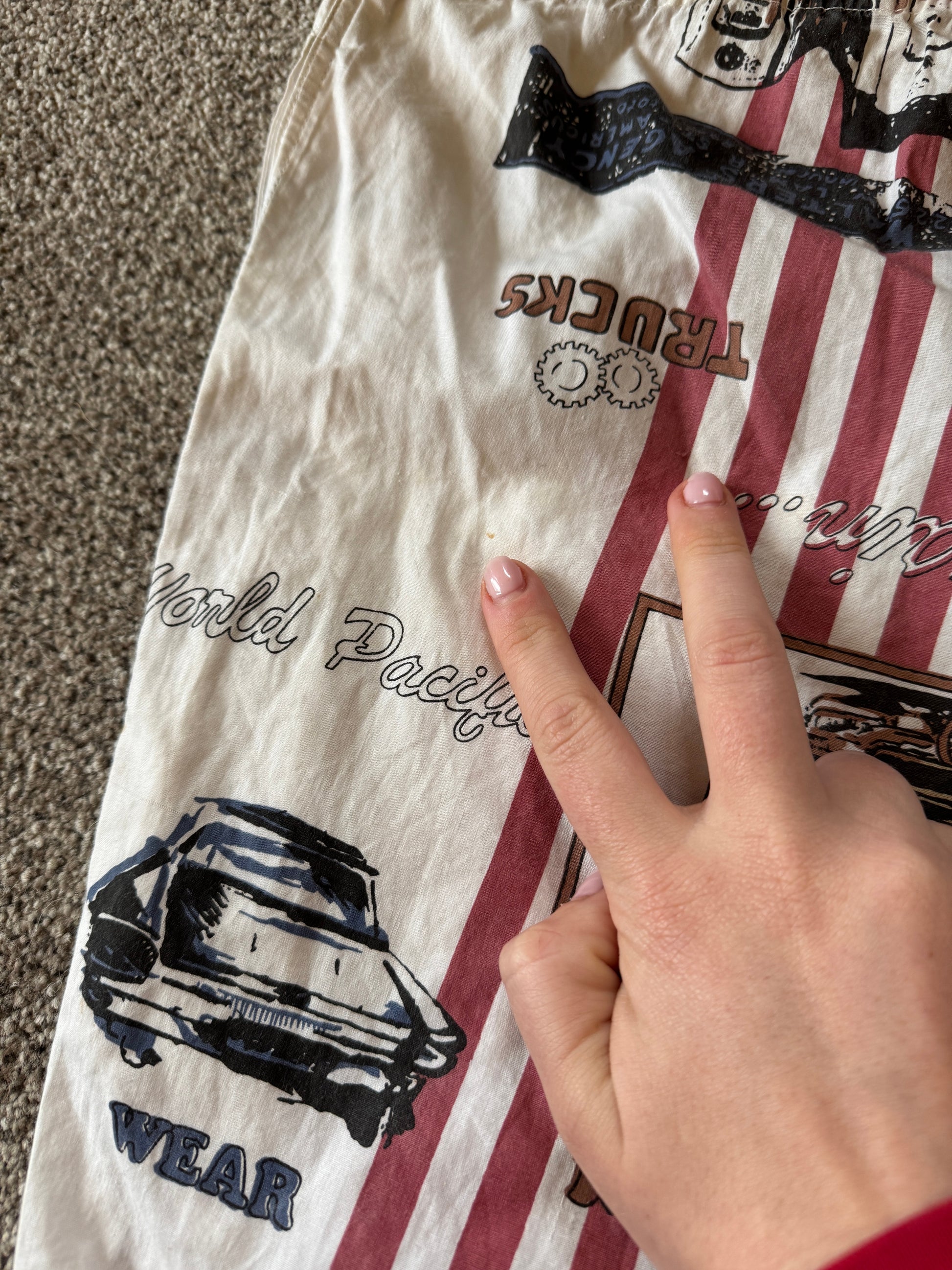 Extra large Broadway White Funky Graphic Shorts