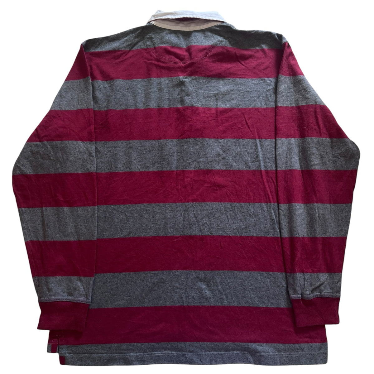 Extra large Pierre Cardin Grey and Burgundy Rugby Shirt