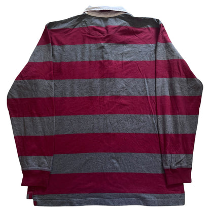 Extra large Pierre Cardin Grey and Burgundy Rugby Shirt