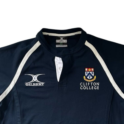 Extra large Gilbert Navy Clifton College Rugby Shirt