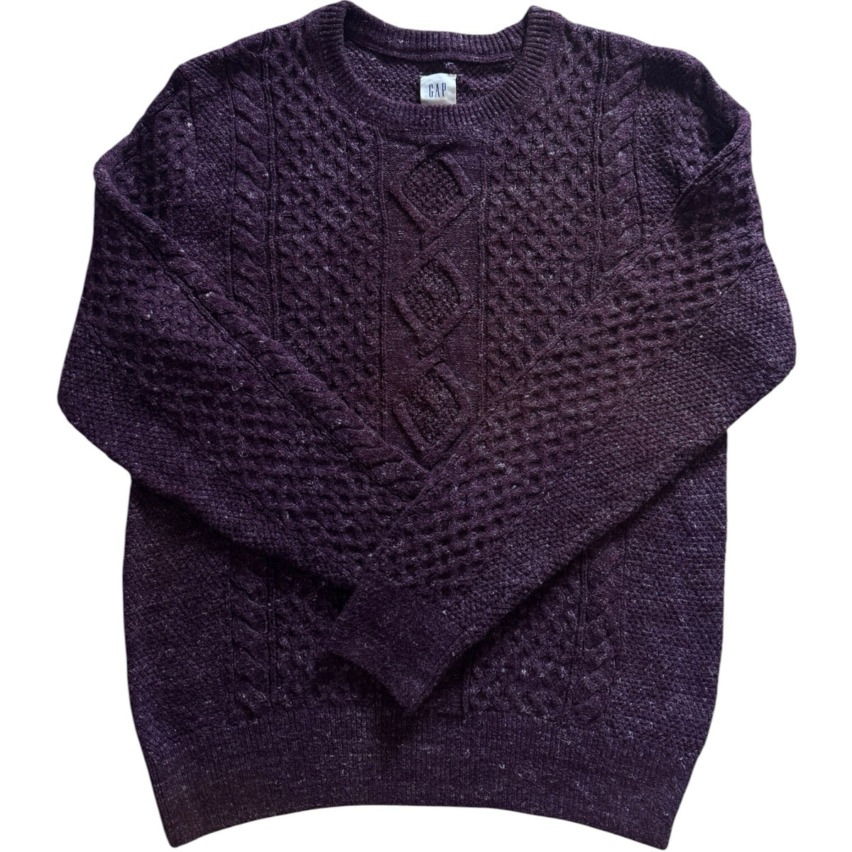 Small Gap Purple Cable Knit Jumper